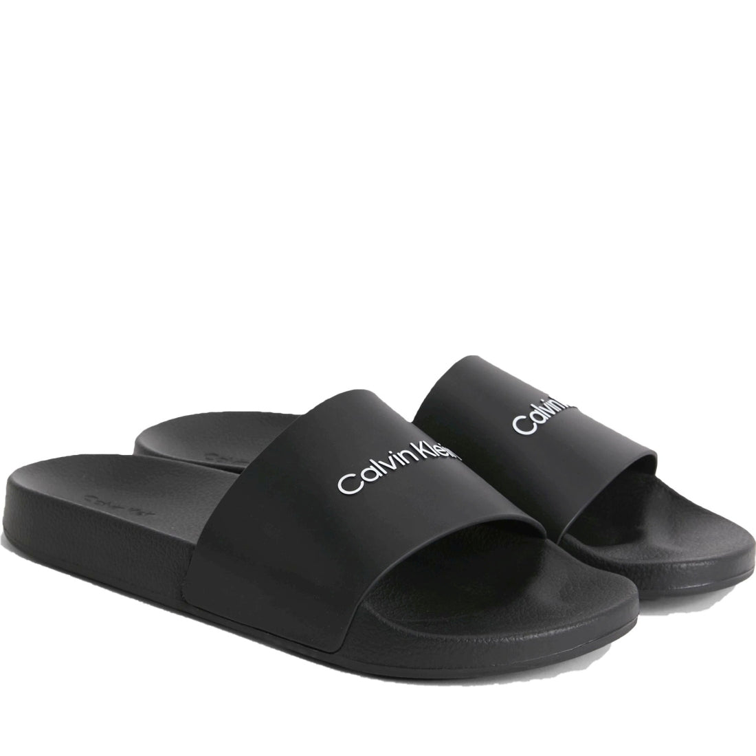 Calvin Klein mens black pool slide rubber | Vilbury London