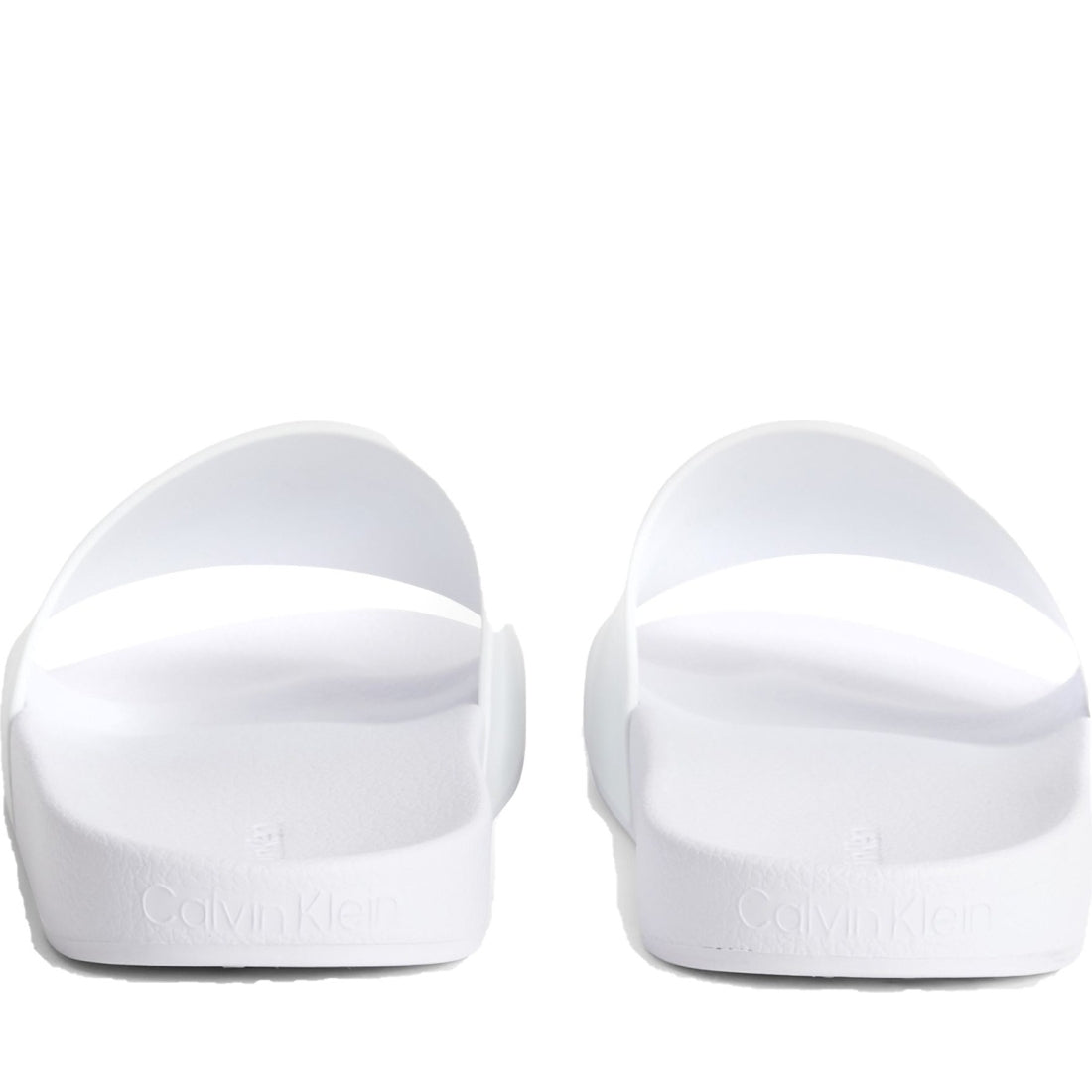 Calvin Klein mens bright white pool slide rubber | Vilbury London