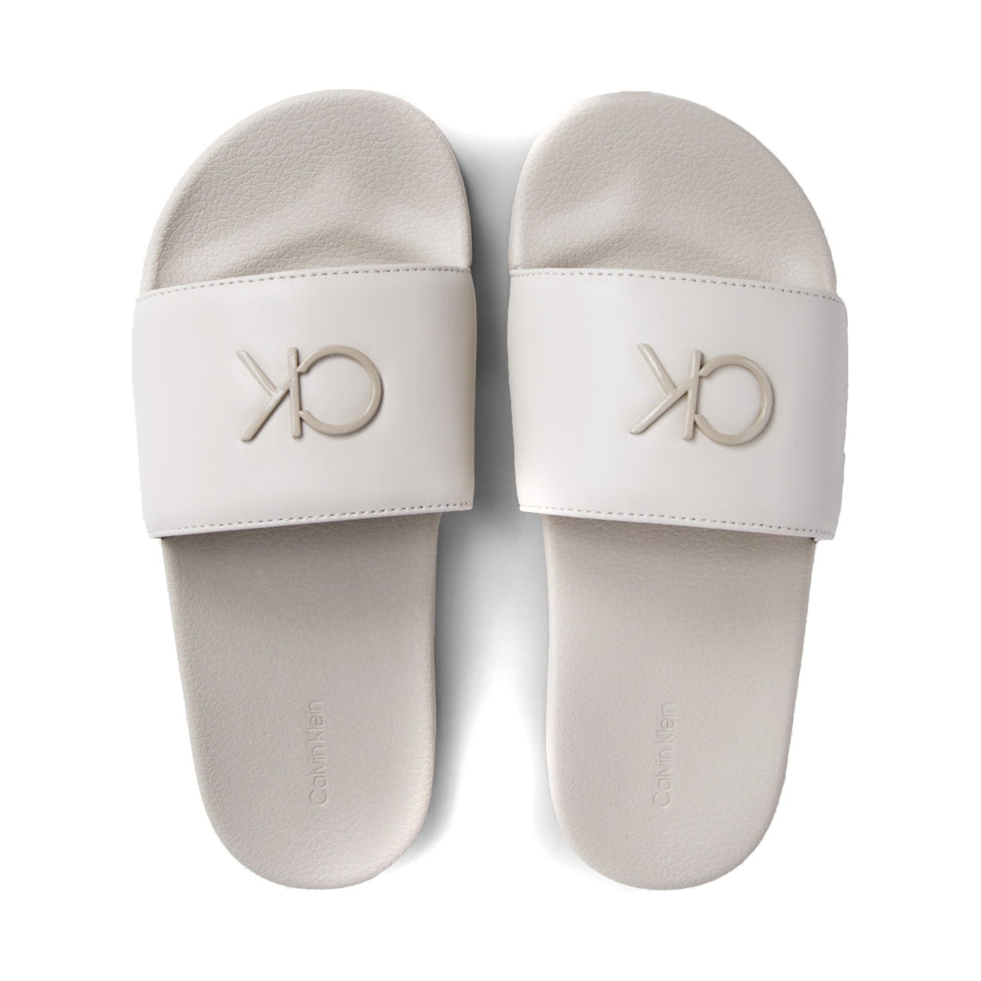 Calvin Klein womens stony beige pool slide relock | Vilbury London
