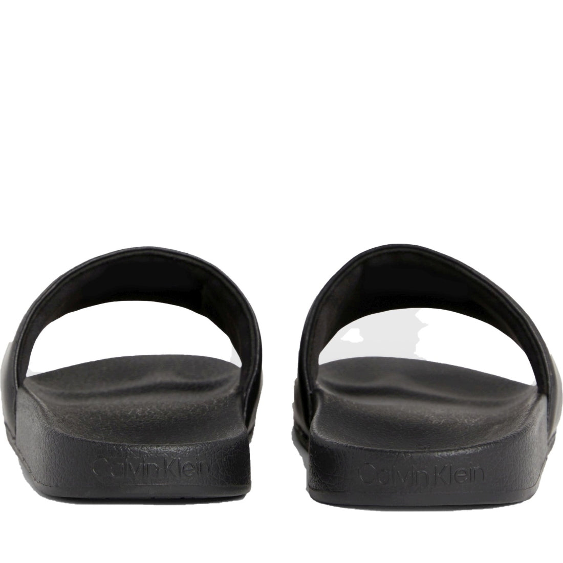 Calvin Klein womens black, silver pool slide relock | Vilbury London