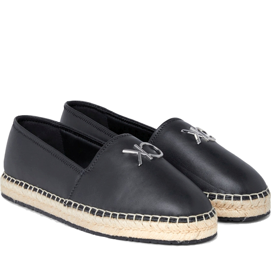 Calvin Klein womens black espadrille re-lock | Vilbury London