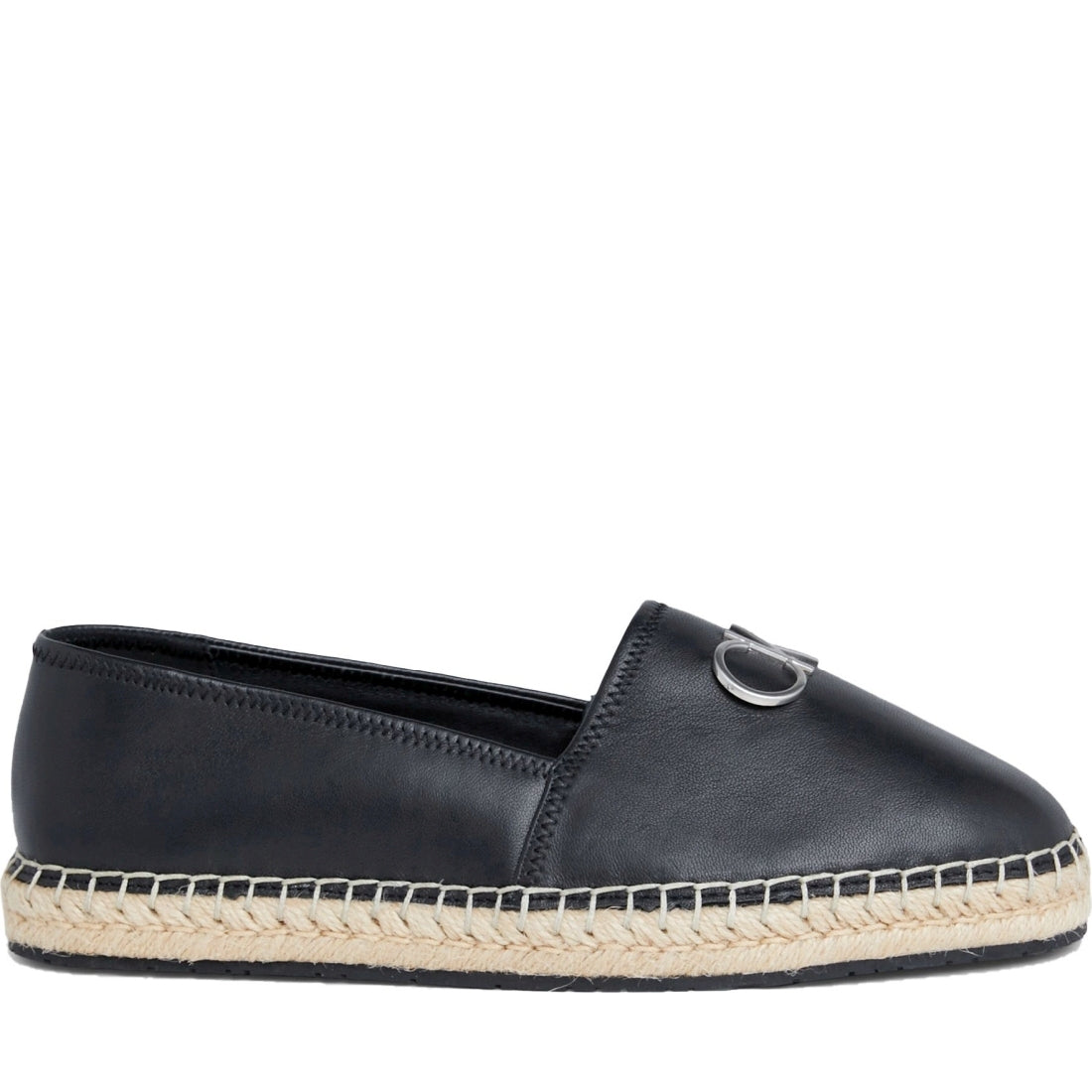 Calvin Klein womens black espadrille re-lock | Vilbury London