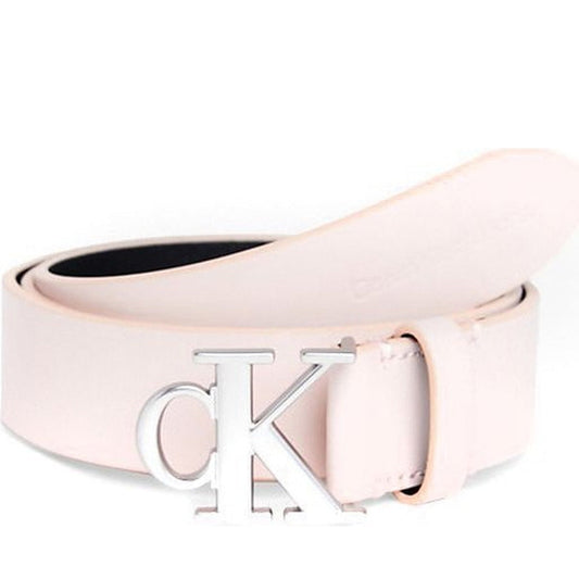 Calvin Klein Jeans womens pale conch round belt 30mm | Vilbury London