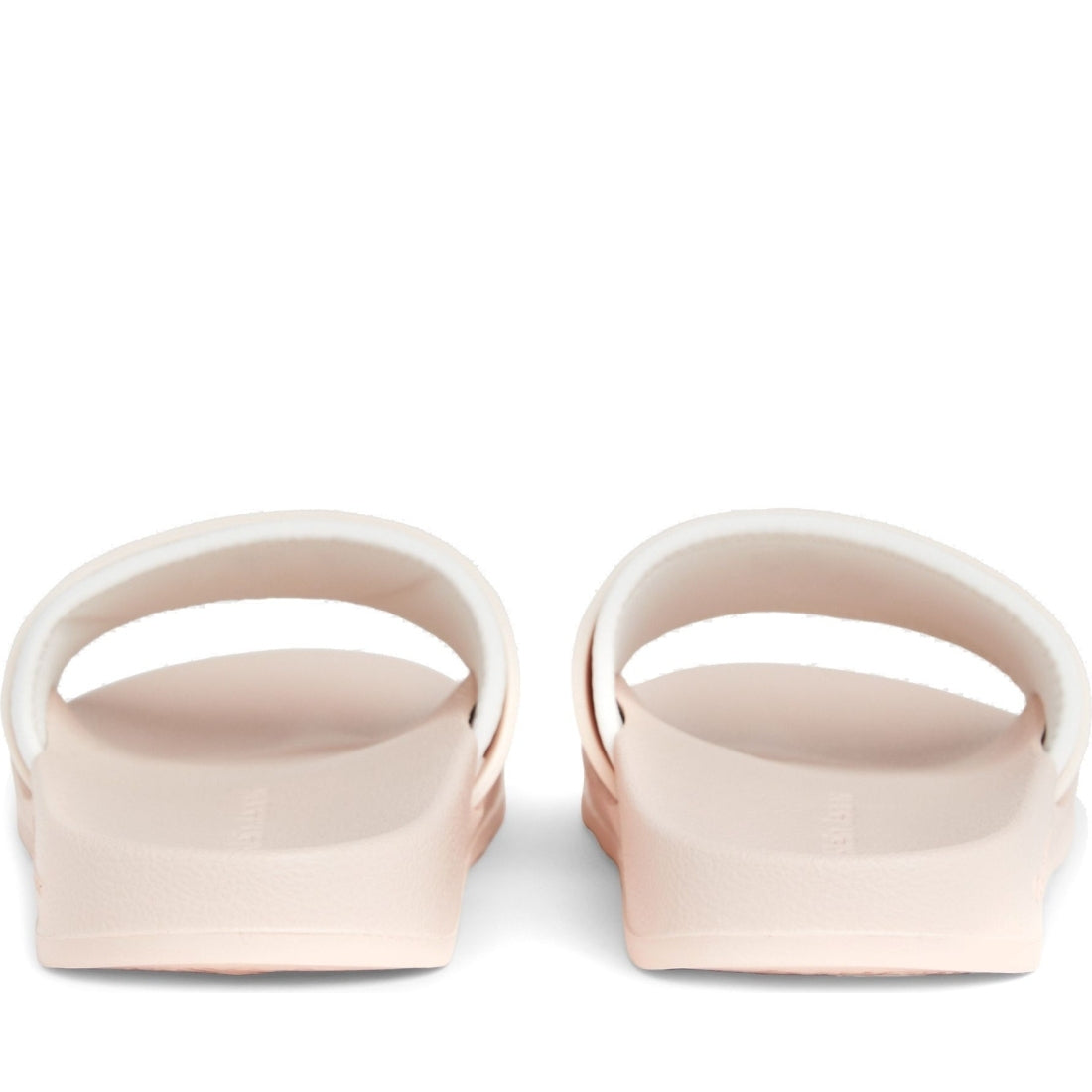 slide monogram peach blush white