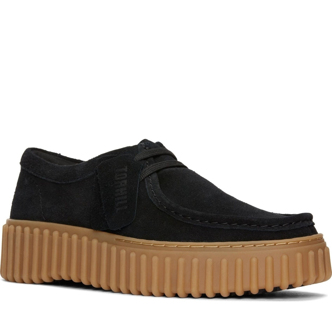 Clarks womens 1219 black sde torhill bee leisure trainers | Vilbury London