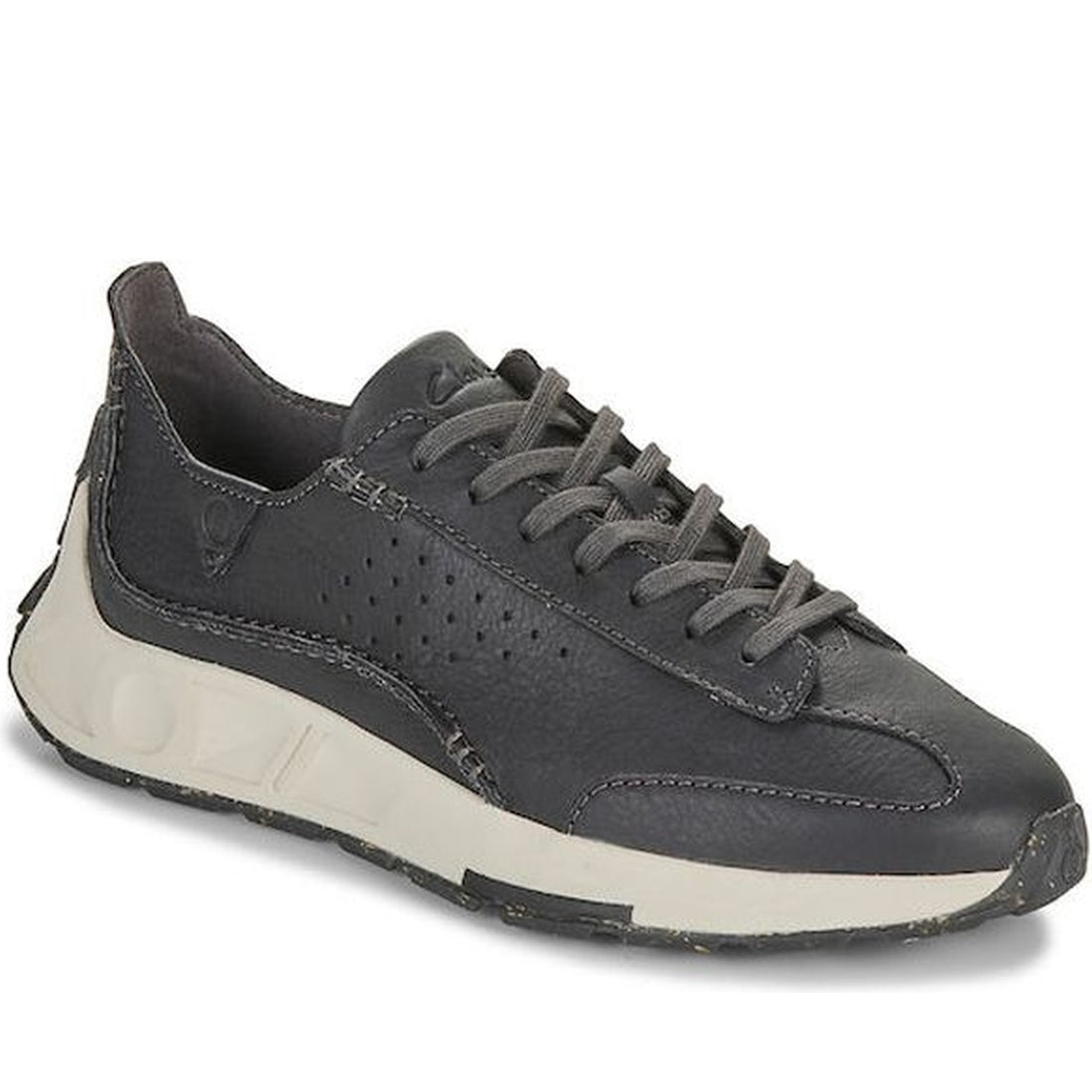 Clarks mens 1261 dark grey lea craft speed leisure trainers | Vilbury London