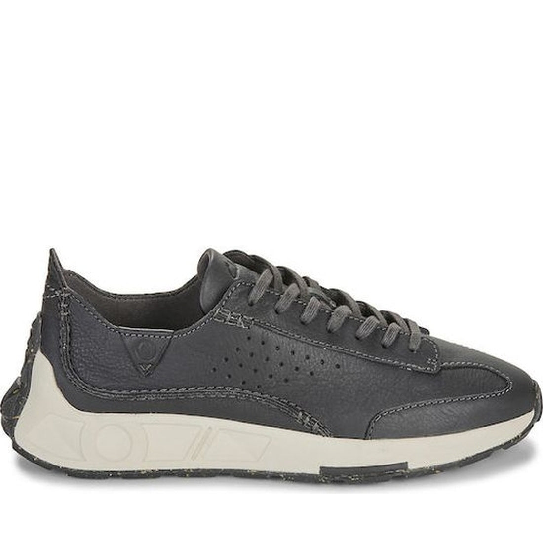 Clarks mens 1261 dark grey lea craft speed leisure trainers | Vilbury London