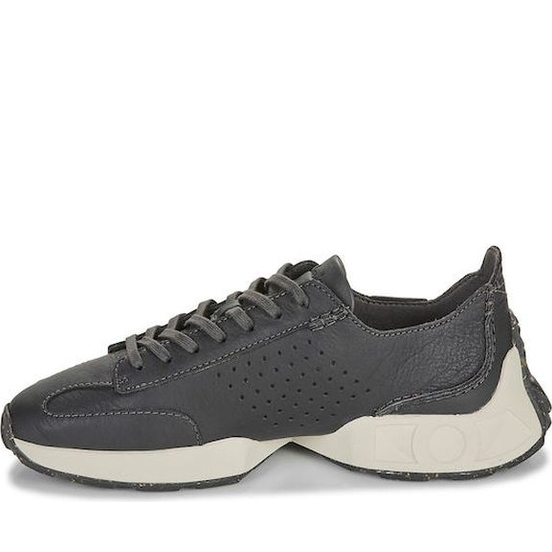 Clarks mens 1261 dark grey lea craft speed leisure trainers | Vilbury London