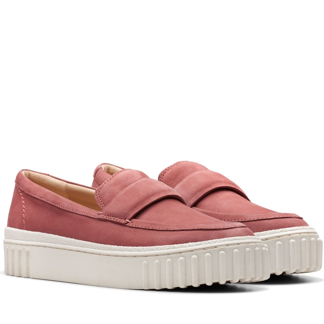 Clarks womens 4335 dusty rose nbk mayhill cove loafers | Vilbury London