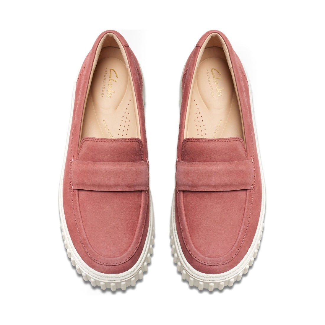 Clarks womens 4335 dusty rose nbk mayhill cove loafers | Vilbury London