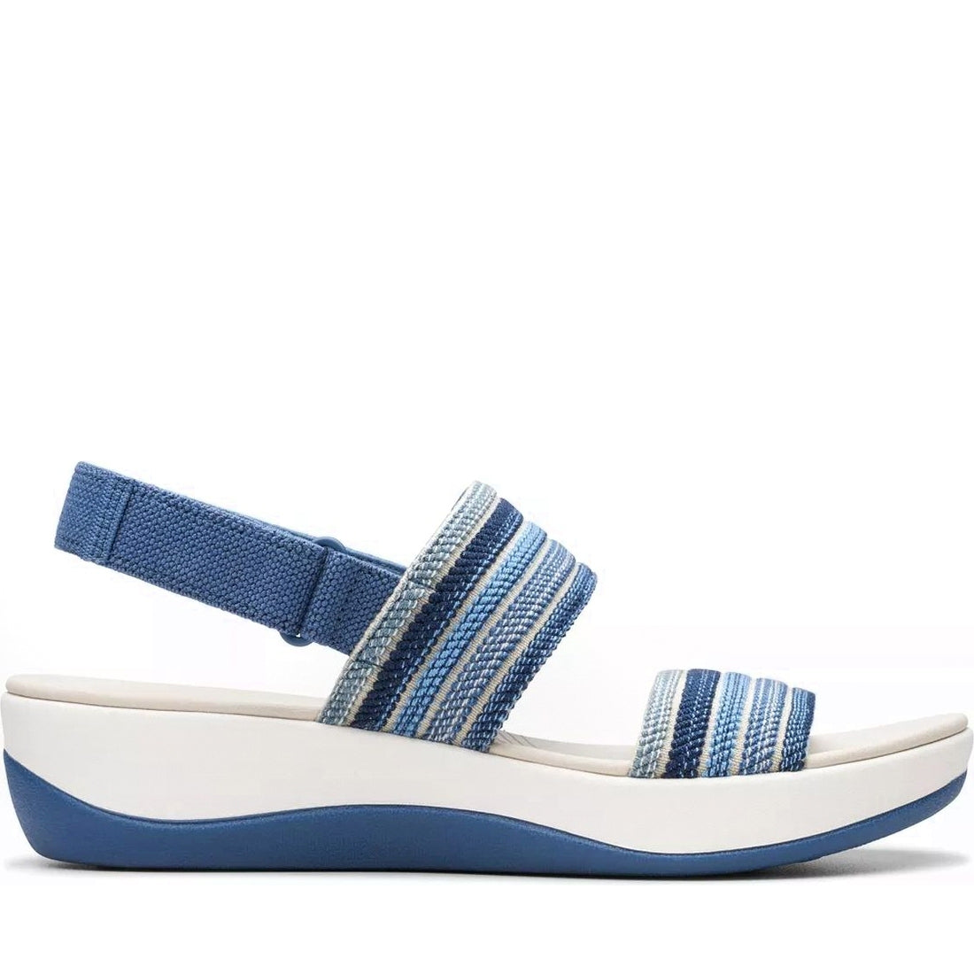 Clarks womens 2242 blue combi arla stroll sandals | Vilbury London