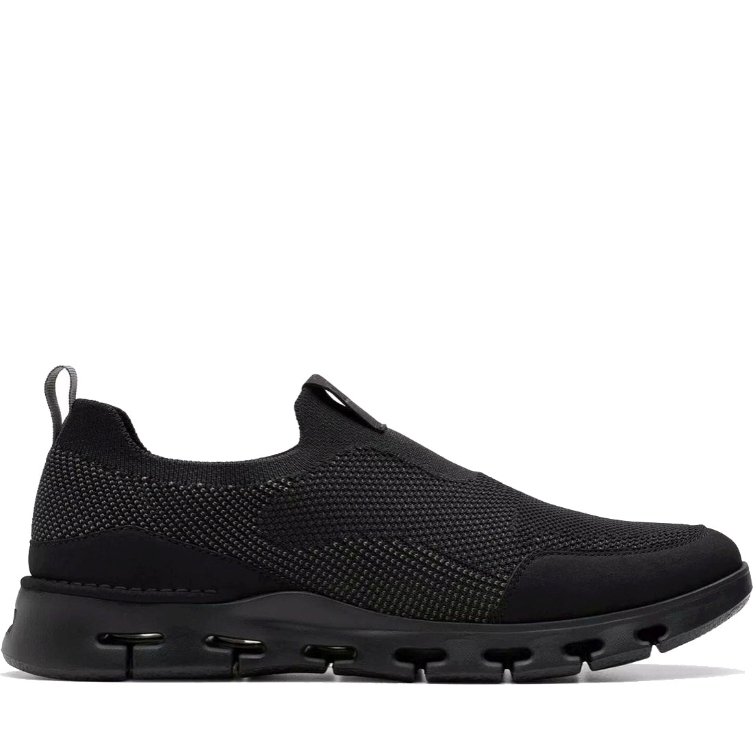 Clarks mens 1214 black combi nature x ease leisure trainers | Vilbury London