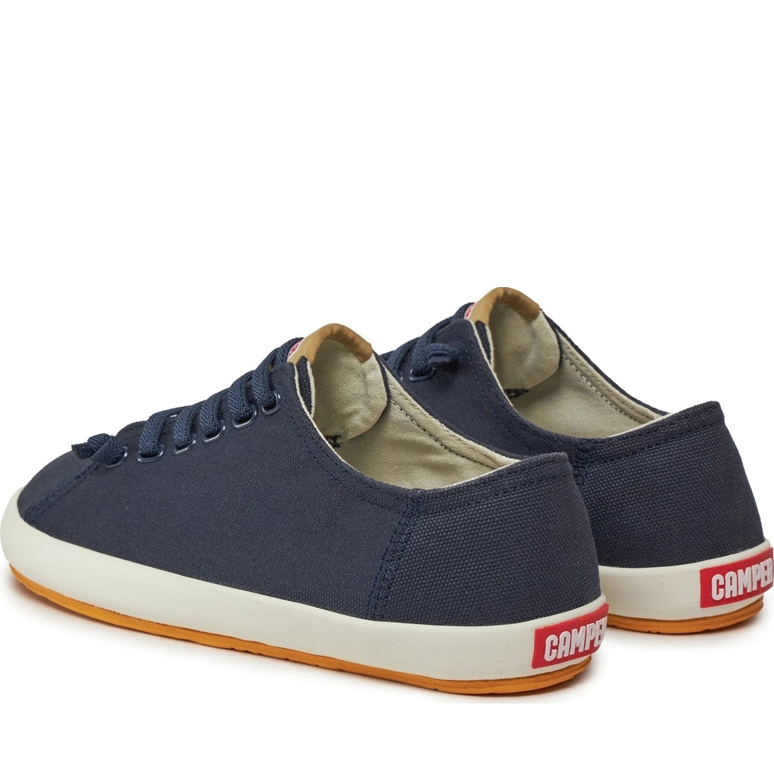 Camper mens navy vulcanized-​strobel leisure trainers | Vilbury London