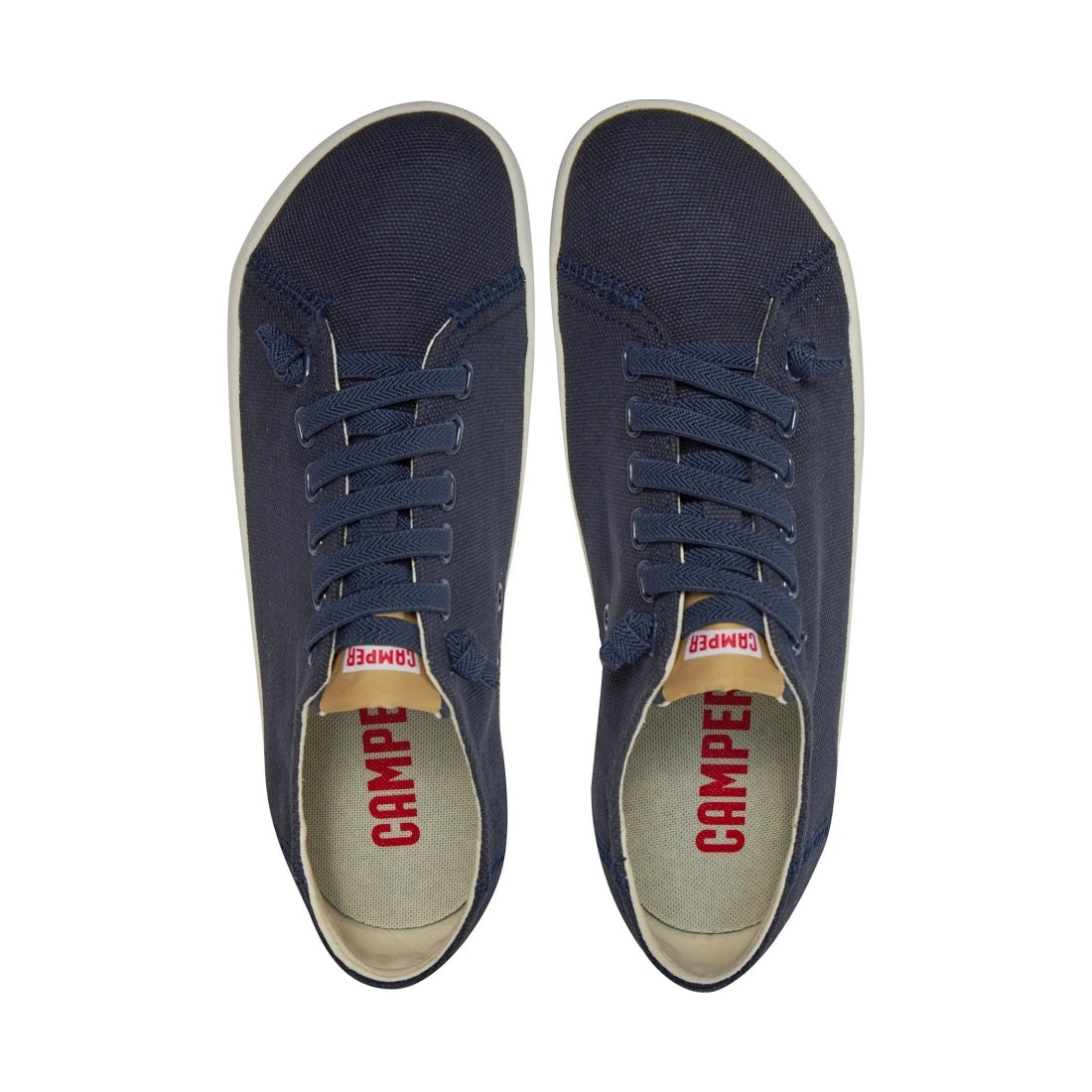 Camper mens navy vulcanized-​strobel leisure trainers | Vilbury London