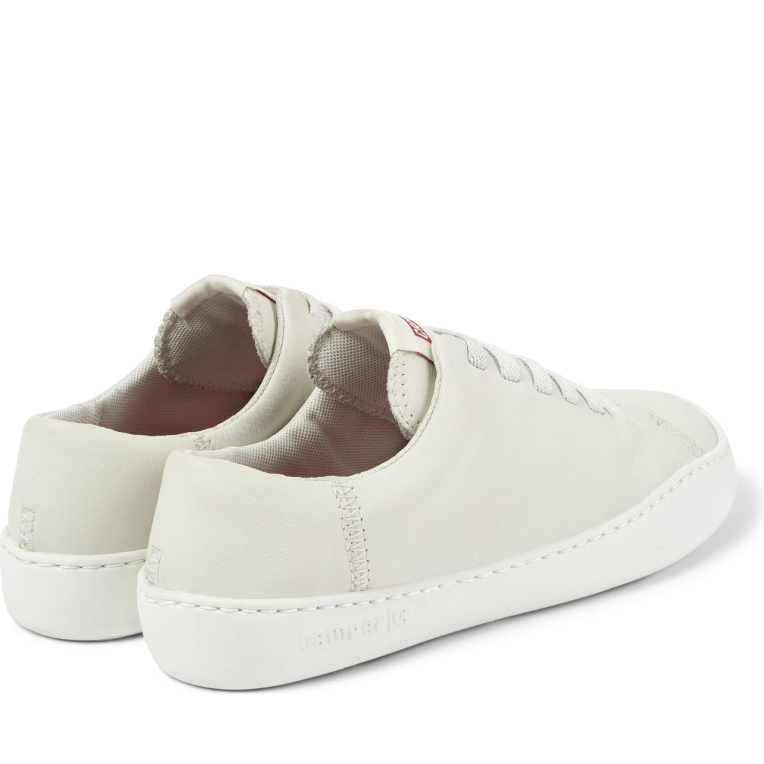 Camper mens white natural strobel leisure trainers | Vilbury London