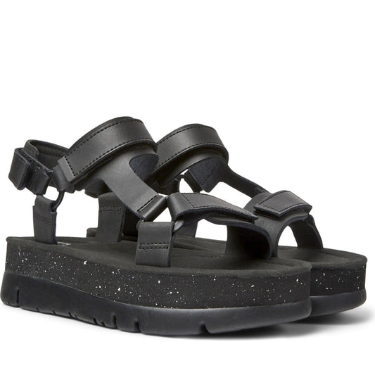 Camper womens black lasted sandals | Vilbury London