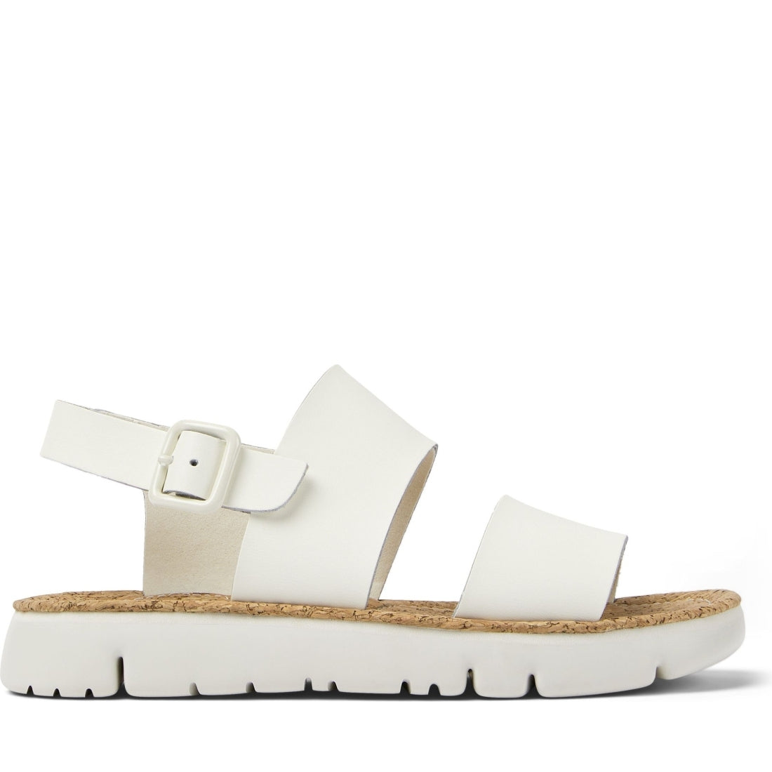 Camper womens white natural lasted sandals | Vilbury London