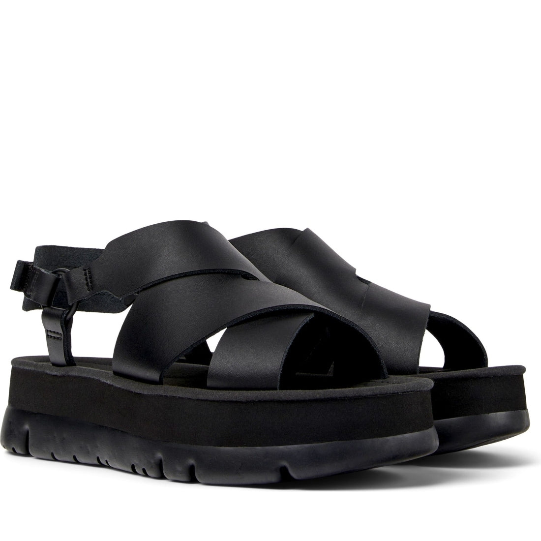 Camper womens black lasted sandals | Vilbury London