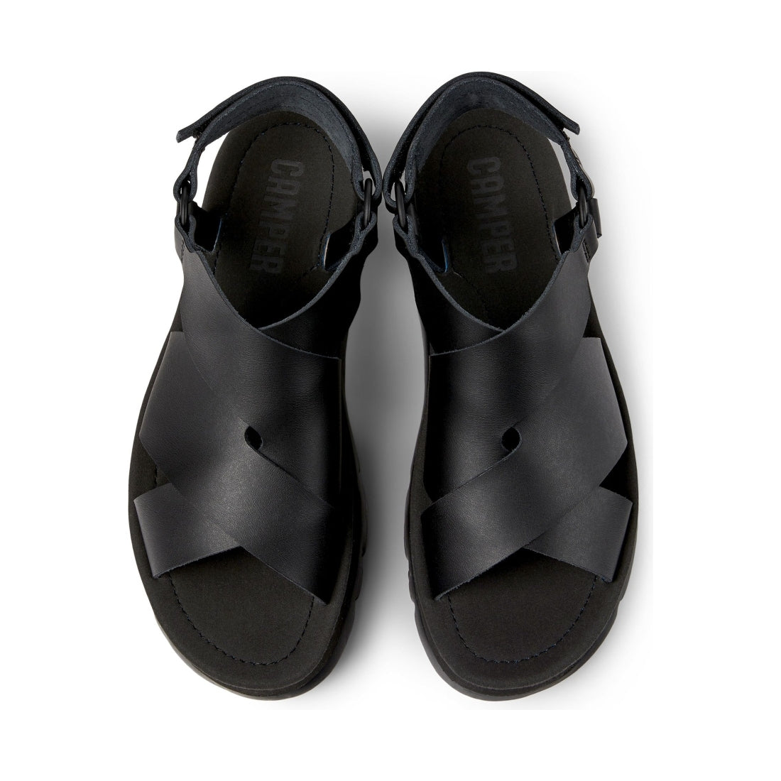 Camper womens black lasted sandals | Vilbury London