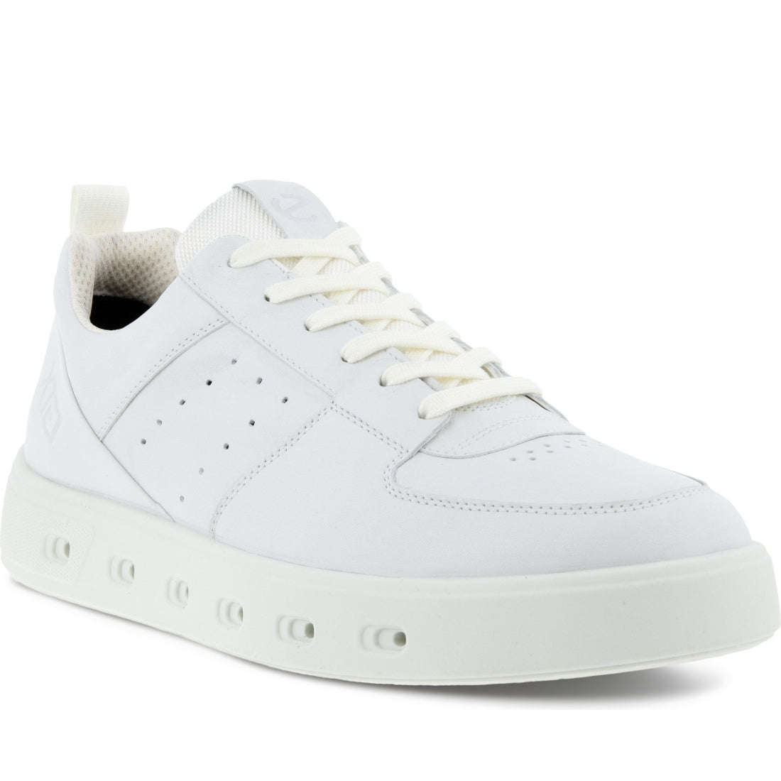 ECCO mens white street 720 leisure trainers | Vilbury London