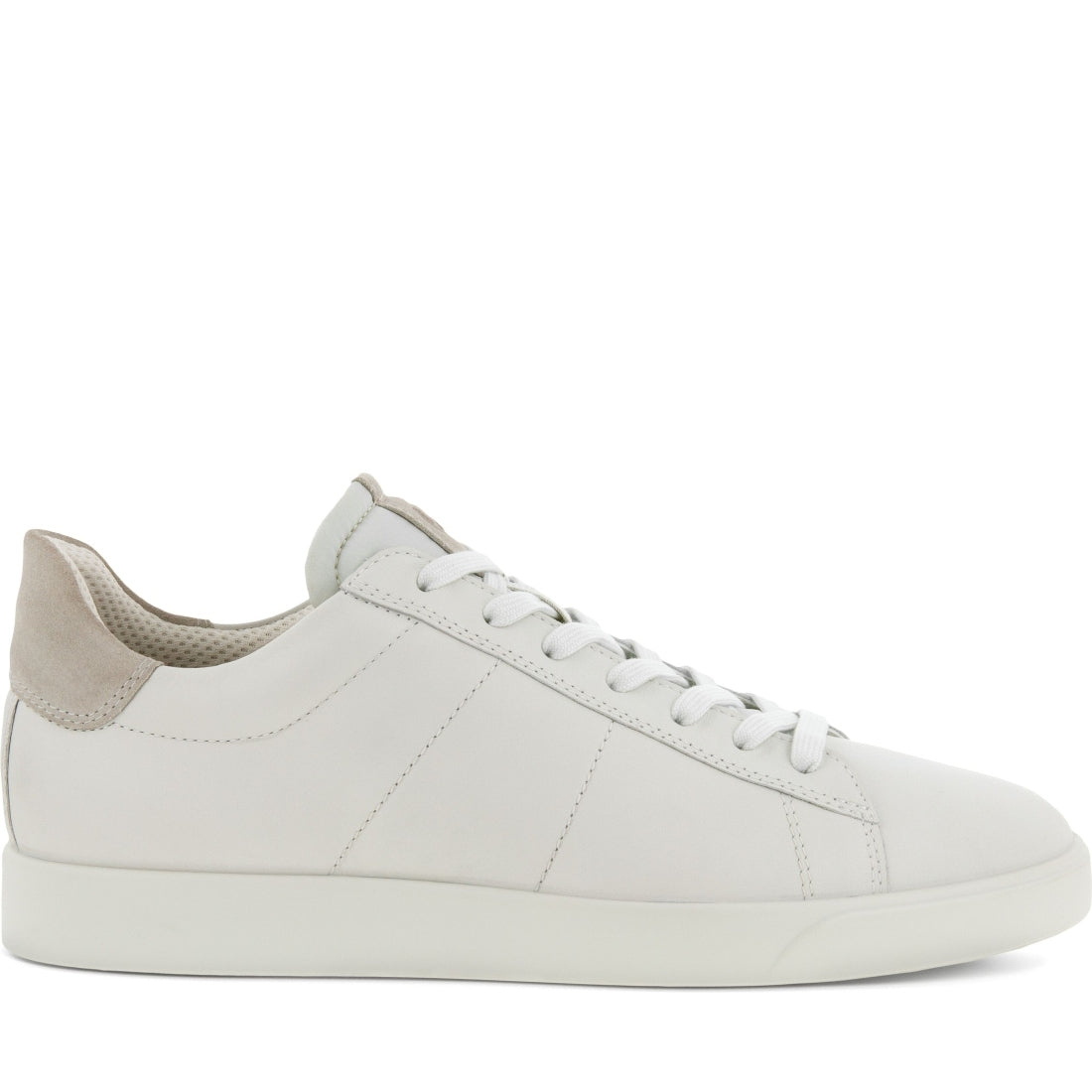 ECCO mens white street lite leisure trainers | Vilbury London