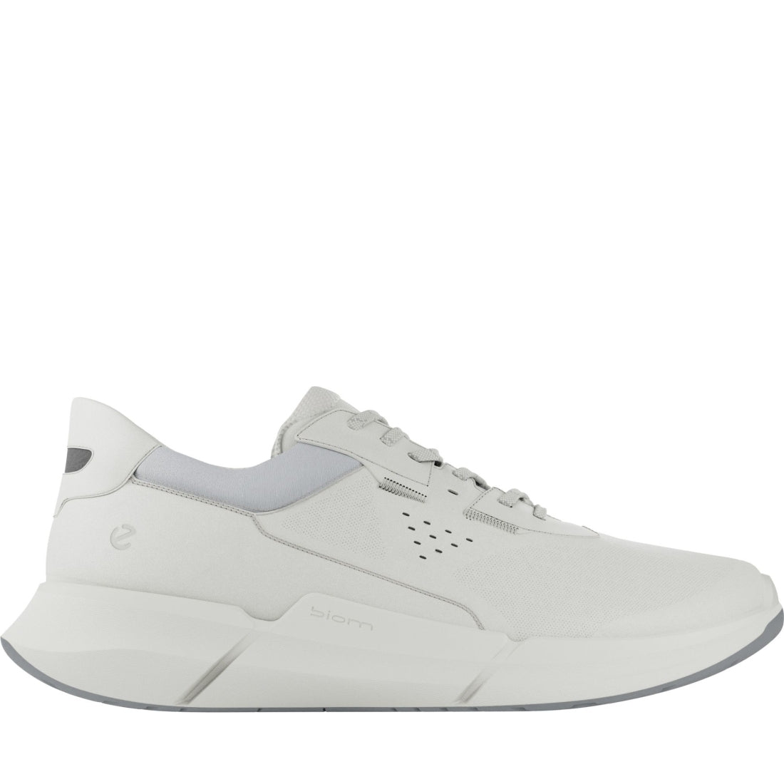 ECCO mens white biom leisure trainers | Vilbury London