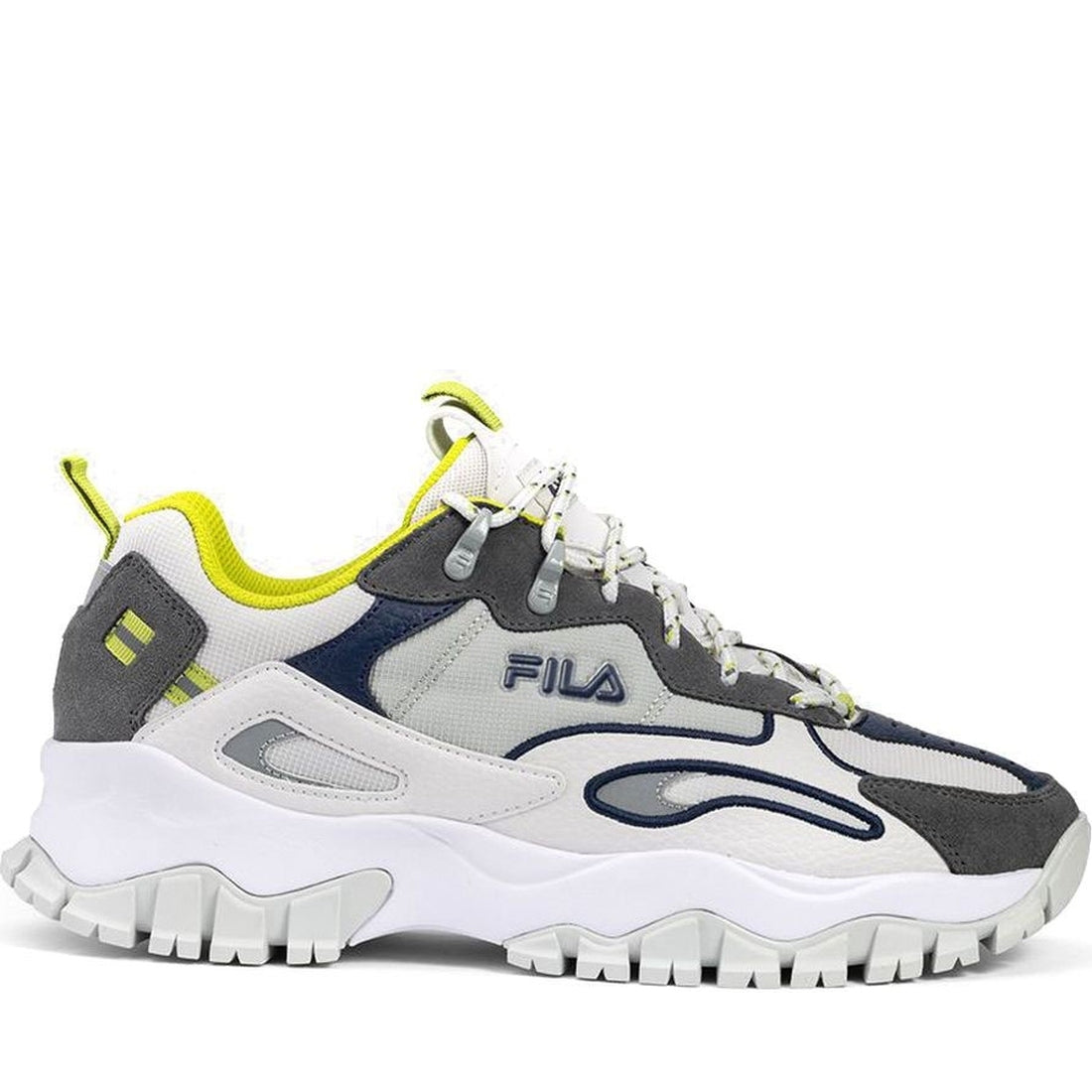 FILA mens gray violet ray tracer leisure trainers | Vilbury London