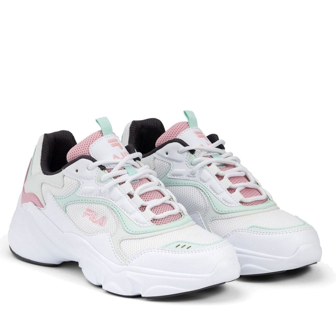 FILA womens white opal blue collene leisure trainers | Vilbury London