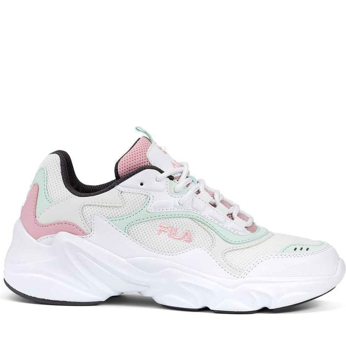 FILA womens white opal blue collene leisure trainers | Vilbury London