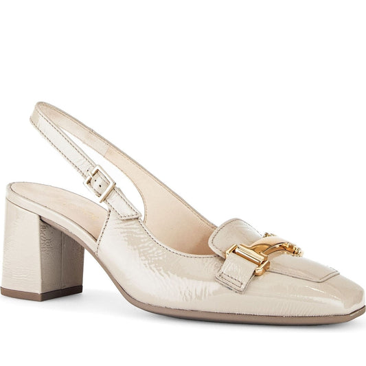 Gabor womens nude elegant part-open sandals | Vilbury London