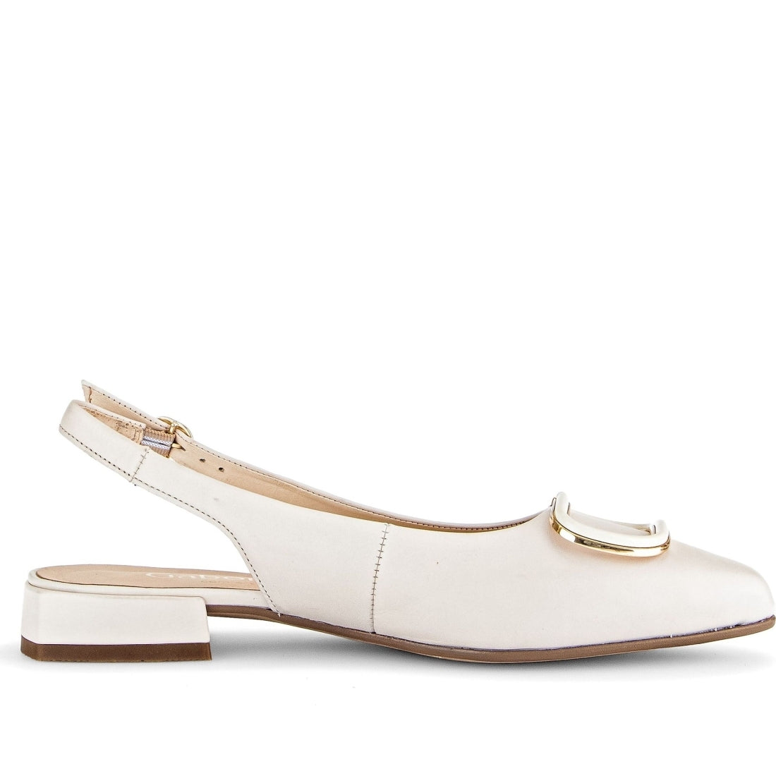 Gabor womens nude casual part-open ballerinas | Vilbury London