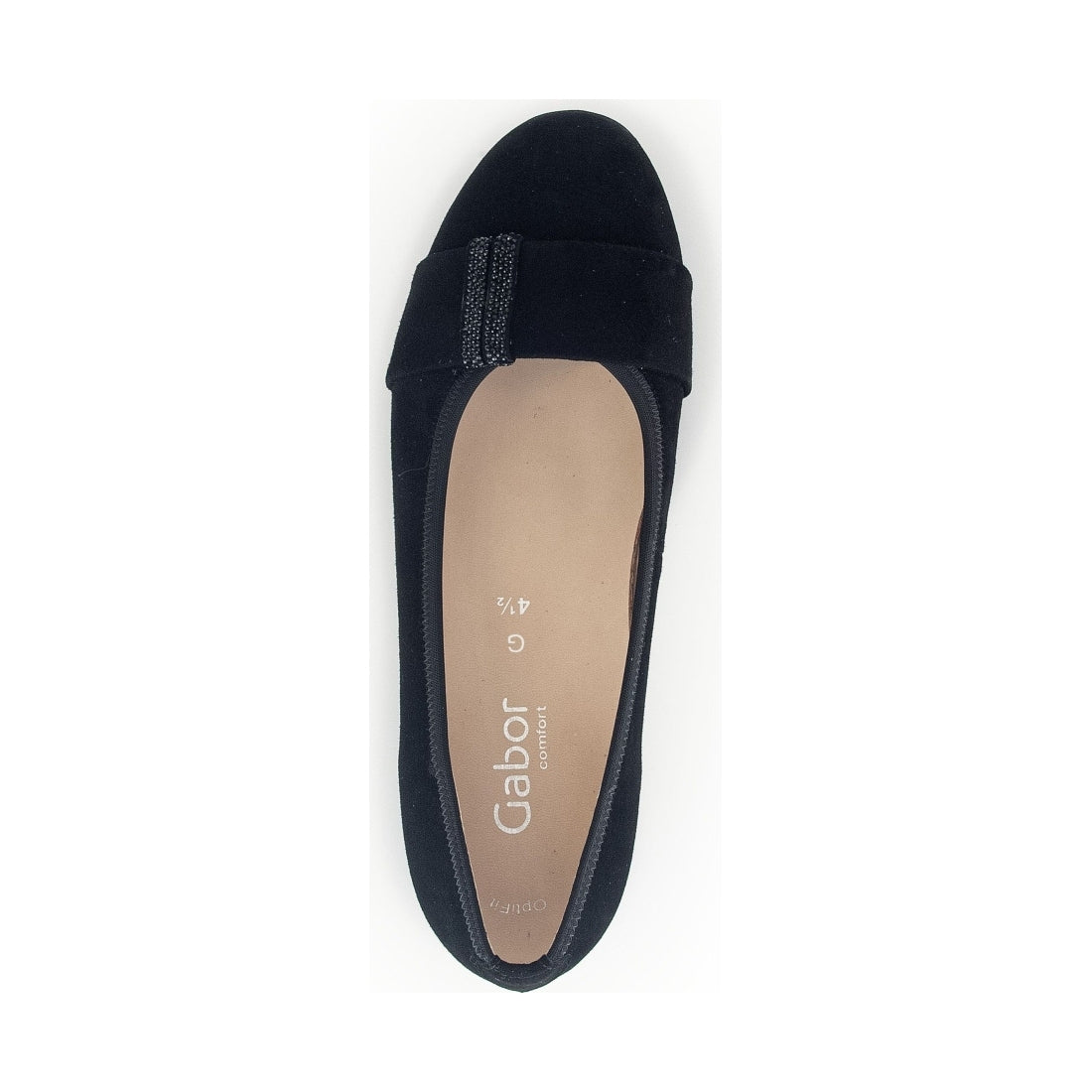 Gabor womens black casual closed ballerinas | Vilbury London