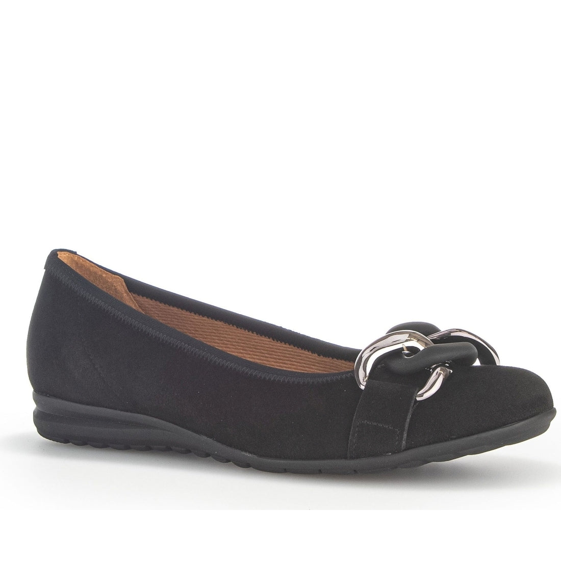 Gabor womens black casual closed ballerinas | Vilbury London