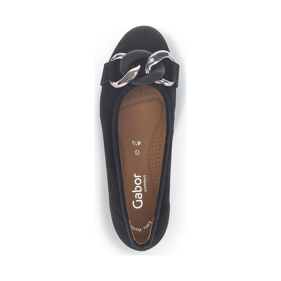 Gabor womens black casual closed ballerinas | Vilbury London