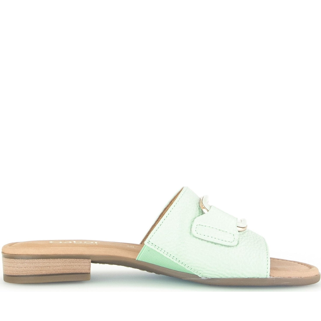 Gabor womens green casual open slippers | Vilbury London