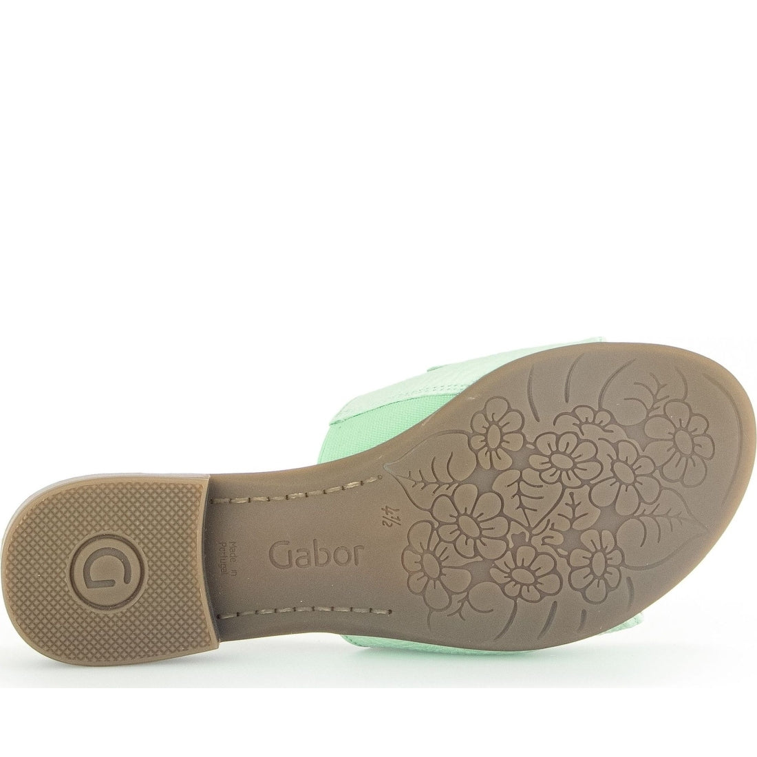 Gabor womens green casual open slippers | Vilbury London