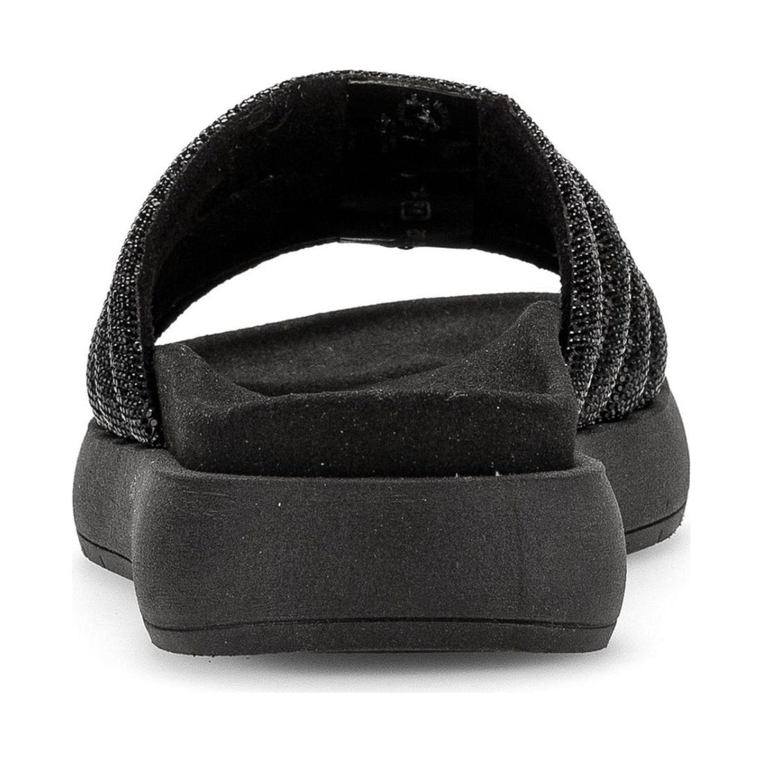 black casual open slippers