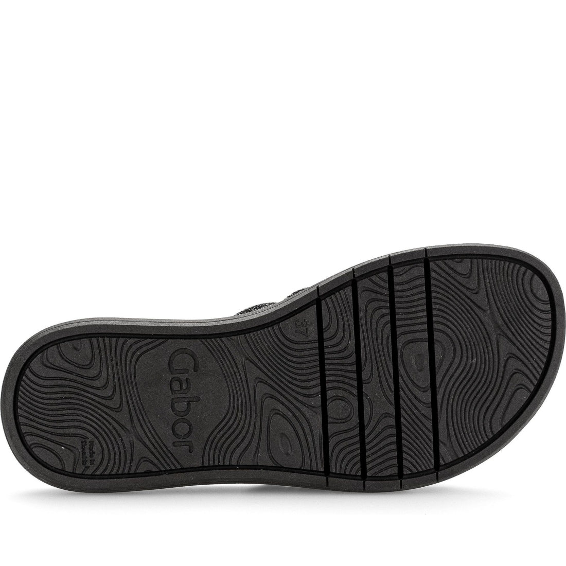 black casual open slippers