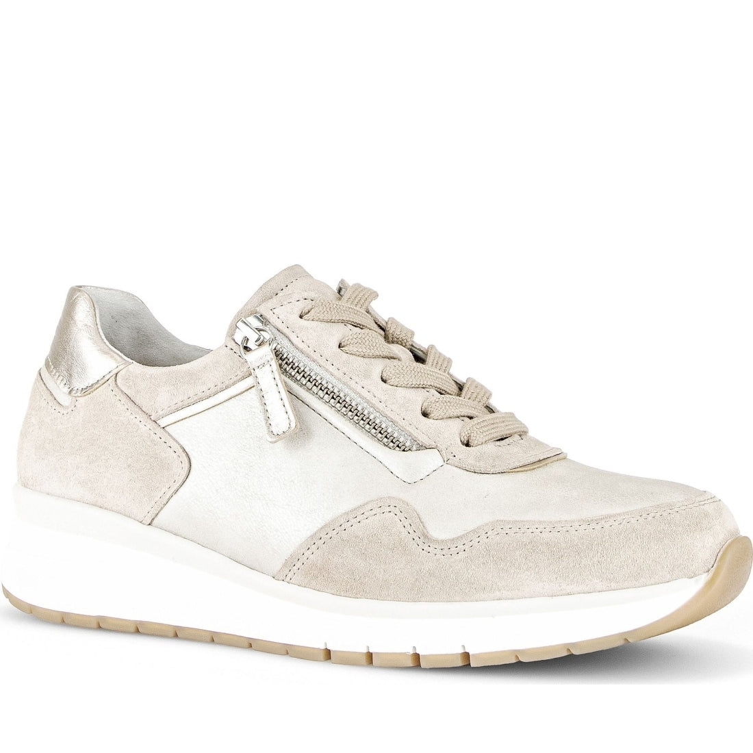 Gabor womens beige leisure trainers | Vilbury London