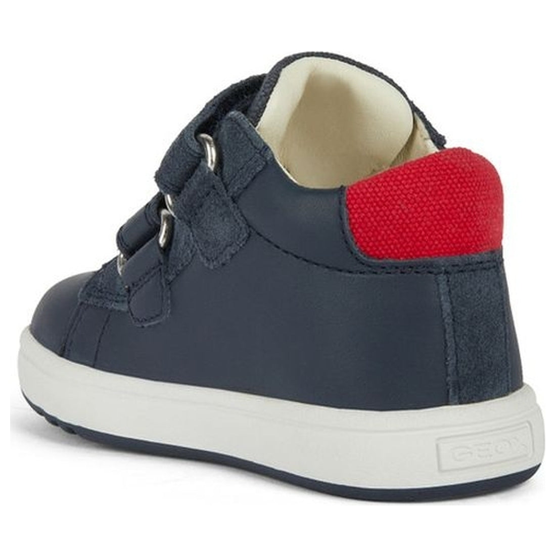 Geox boys navy, red biglia first steps trainers | Vilbury London