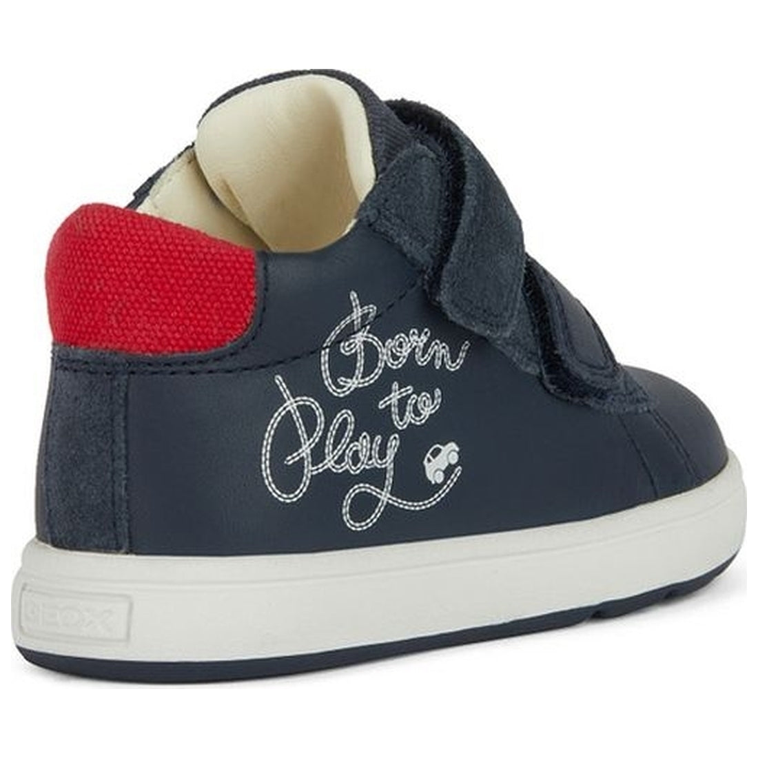 Geox boys navy, red biglia first steps trainers | Vilbury London