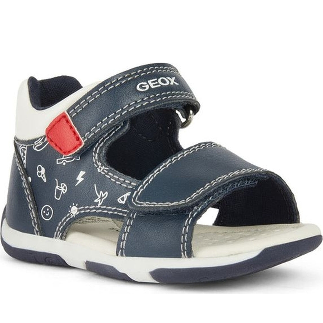 Geox boys navy, red sandal tapuz | Vilbury London