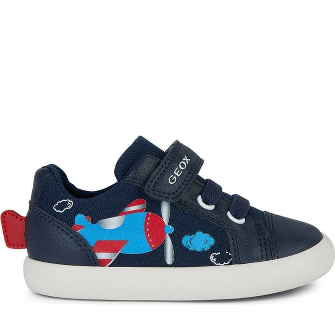 Geox boys navy, red gisli sneakers | Vilbury London