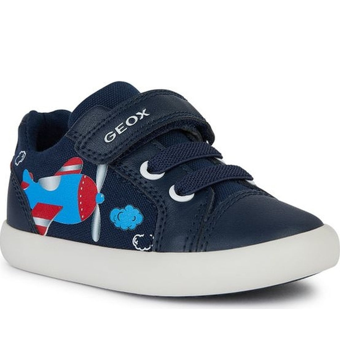 Geox boys navy, red gisli sneakers | Vilbury London