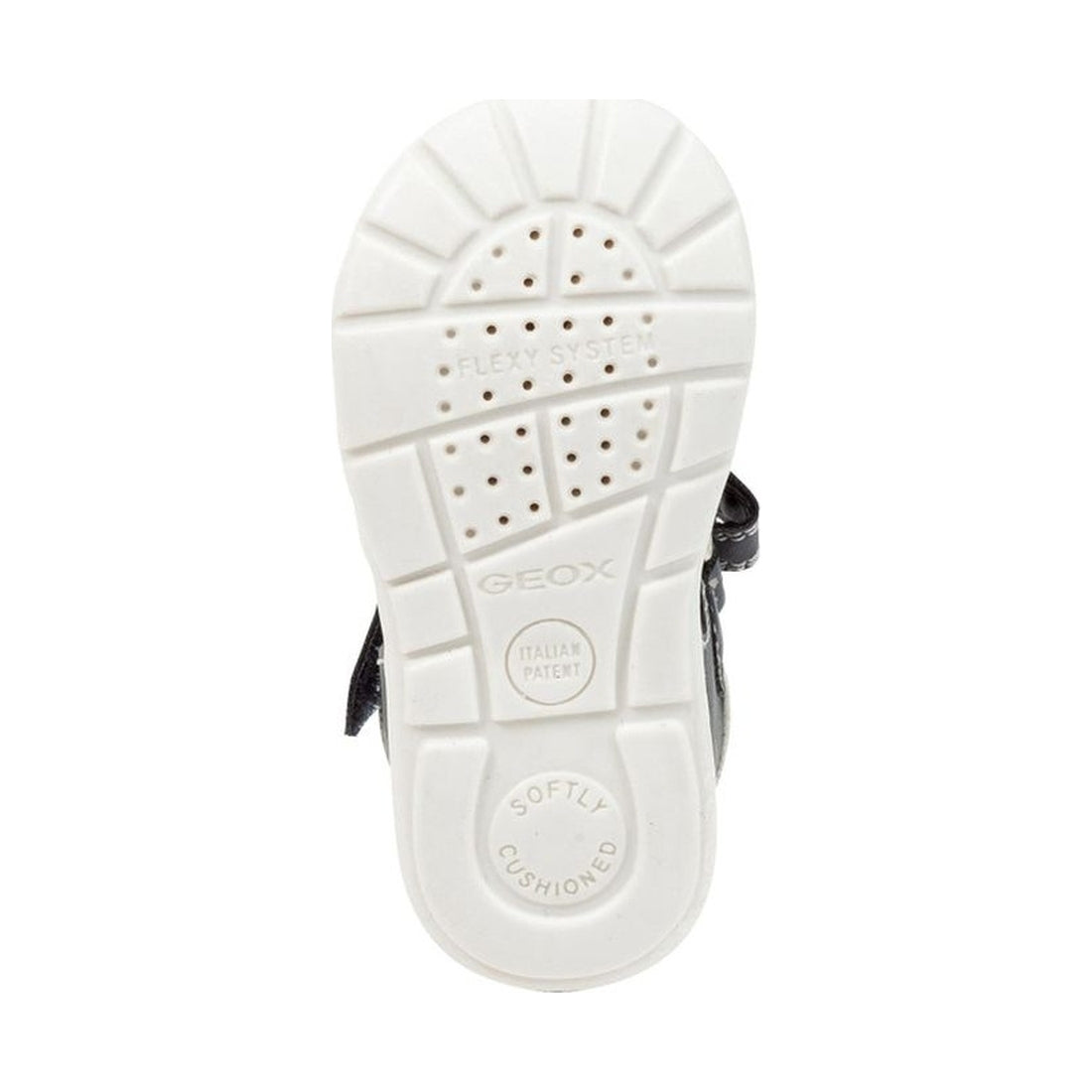 Geox boys navy, white elthan first steps sandals | Vilbury London