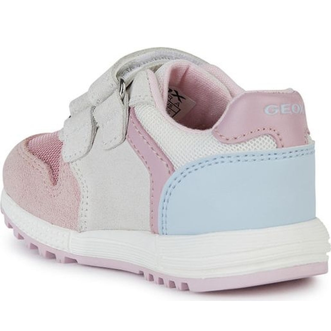 Geox girls white, rose alben sneakers | Vilbury London