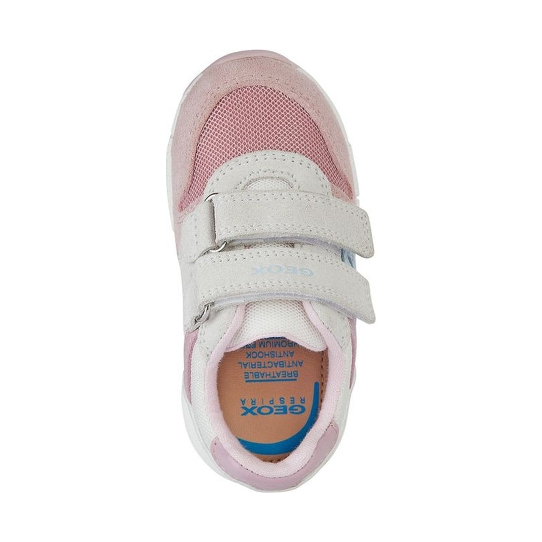 Geox girls white, rose alben sneakers | Vilbury London