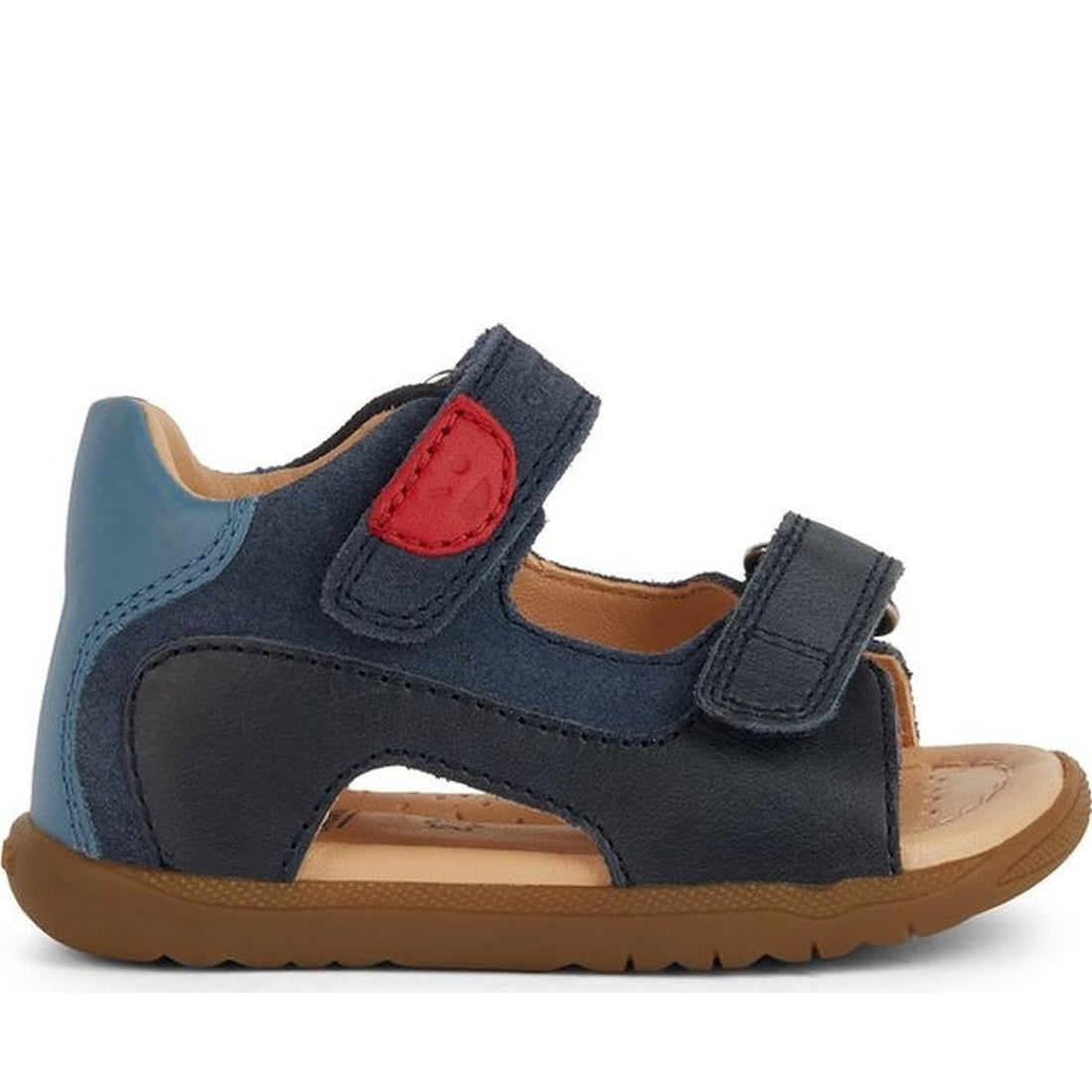 Geox boys navy, lt blue sandal macchia | Vilbury London