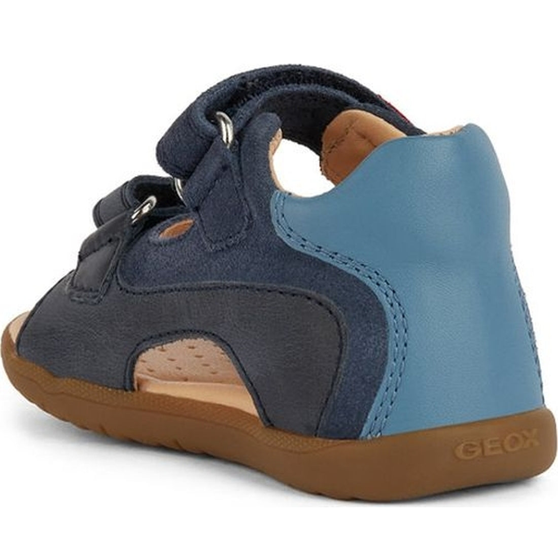 Geox boys navy, lt blue sandal macchia | Vilbury London