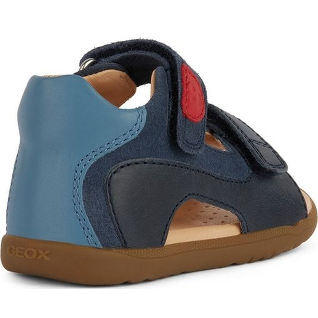 Geox boys navy, lt blue sandal macchia | Vilbury London